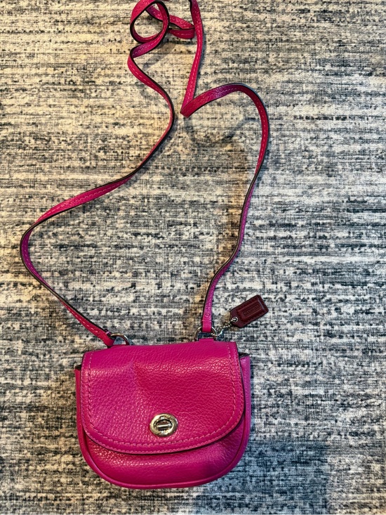 Coach Handbags - Coach Pebbled Leather Crossbody in Hot Pink
